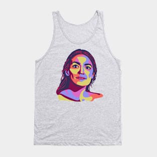 Alexandria Ocasio-Cortez Pop Art Portrait Tank Top